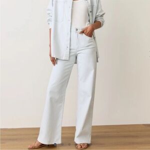 Marine Layer, Charlie Light Blue Striped Jeans, 14